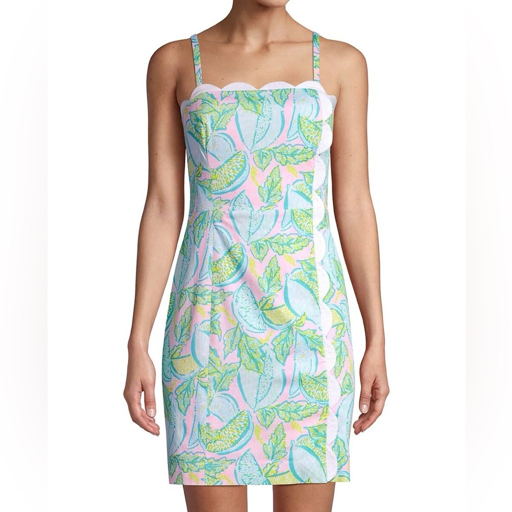 Lilly Pulitzer Mercede Stretch Dress in Urchin Pink Vitamin Sea Scallop | Size 4